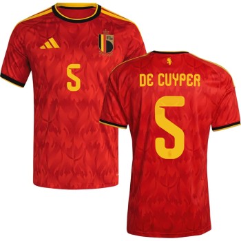 Kid's DE CUYPER #5 Belgium Home Replica Jersey World Cup 2026 Kid's DE CUYPER #5 Belgium Home Replica Jersey World Cup 2026