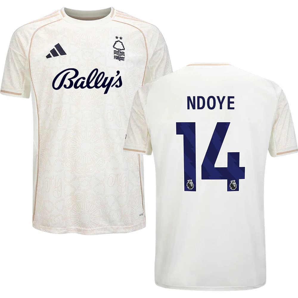 Men's NDOYE #14 Nottingham Forest Away Replica Jersey 2025/26 Men's NDOYE #14 Nottingham Forest Away Replica Jersey 2025/26