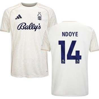 Men's NDOYE #14 Nottingham Forest Away Replica Jersey 2025/26