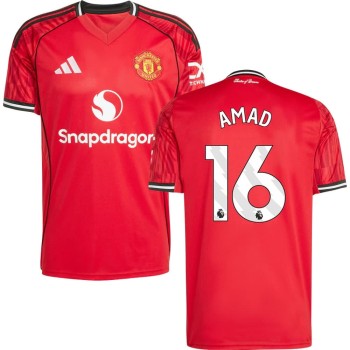 Men's AMAD #16 Manchester United Home Replica Jersey 2025/26