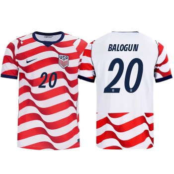 Men's Folarin Balogun #20 USA Home Stadium Replica Jersey World Cup 2026