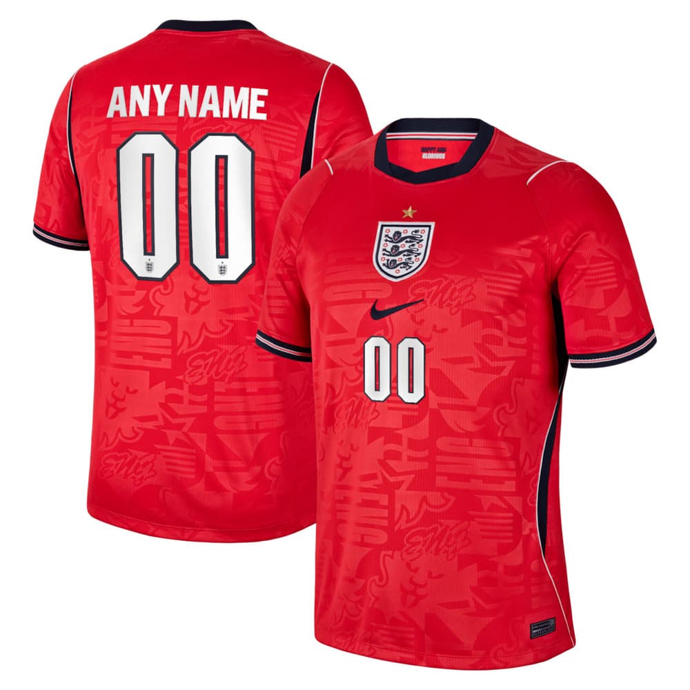 Men's England Away Stadium Replica Custom Jersey World Cup 2026