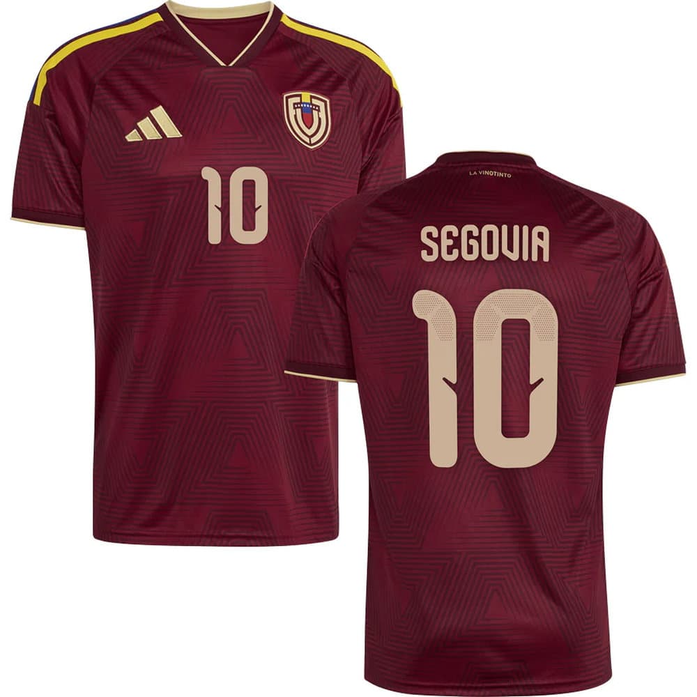 Men's SEGOVIA #10 Venezuela Home Replica Jersey World Cup 2026