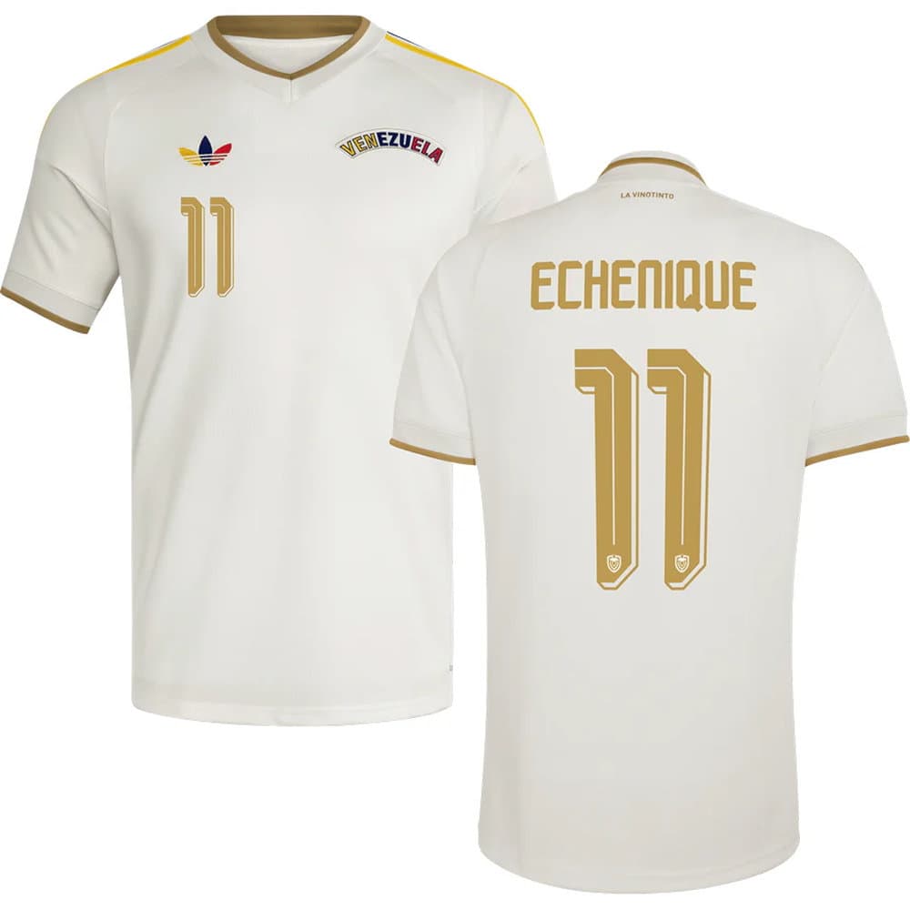 Men's ECHENIQUE #11 Venezuela Away Replica Jersey World Cup 2026