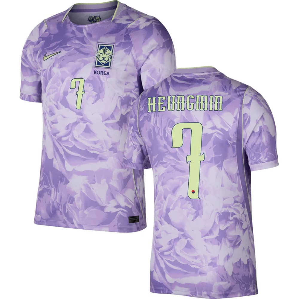 Men's HEUNGMIN #7 South Korea Away Replica Jersey World Cup 2026