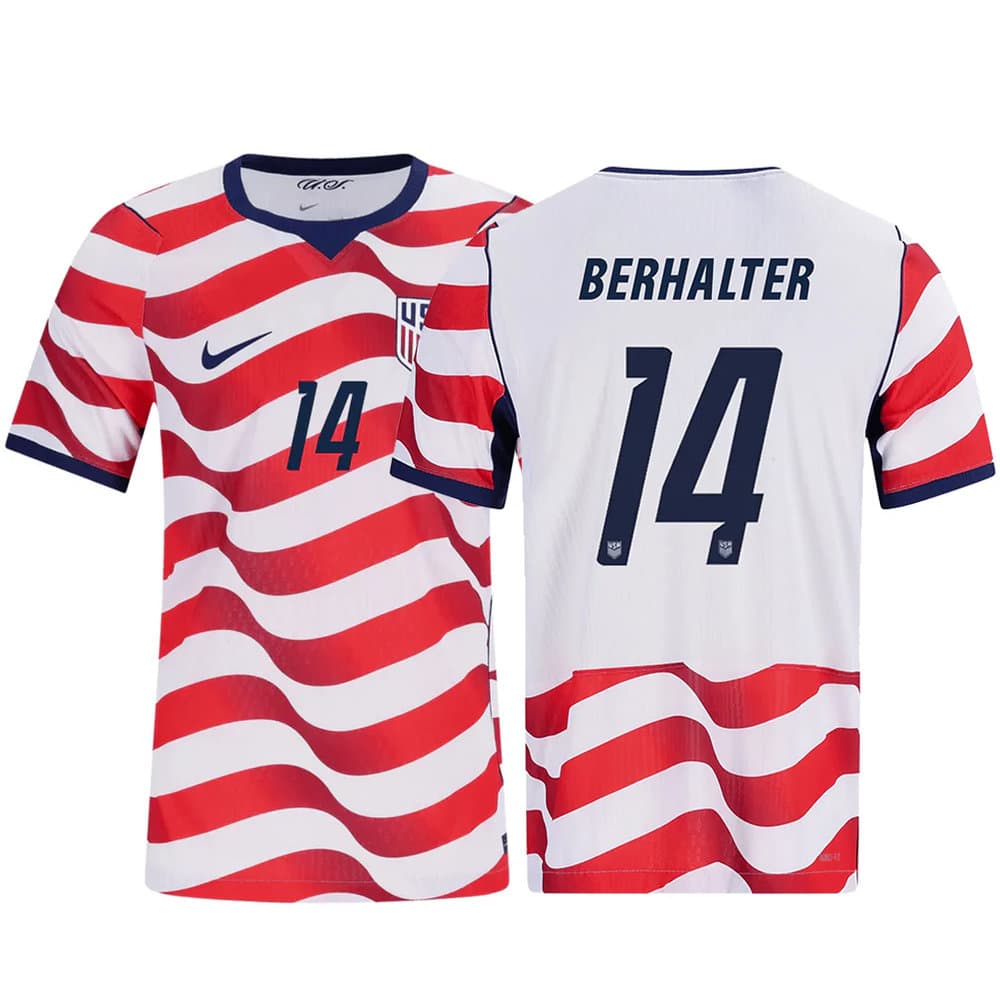 Kid's Sebastian Berhalter #14 USA Home Match Authentic Jersey World Cup 2026 Kid's Sebastian Berhalter #14 USA Home Match Authentic Jersey World Cup 2026