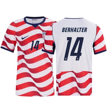 Kid's Sebastian Berhalter #14 USA Home Match Authentic Jersey World Cup 2026 Kid's Sebastian Berhalter #14 USA Home Match Authentic Jersey World Cup 2026
