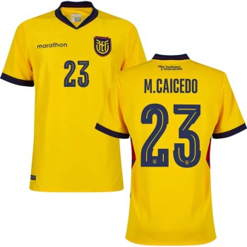 Men's Moisés Caicedo #23 Ecuador Home Replica Jersey World Cup 2026