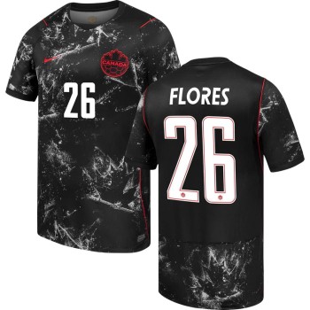 Kid's FLORES #26 Canada Away Replica Jersey World Cup 2026