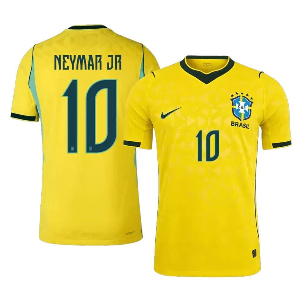 Men's NEYMAR JR. #10 Brazil Home Authentic Jersey World Cup 2026