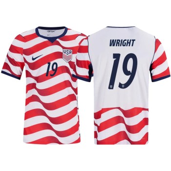 Men's Haji Wright #19 USA Home Match Authentic Jersey World Cup 2026