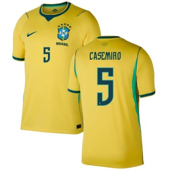 Men's CASEMIRO #5 Brazil Home Replica Jersey World Cup 2026
