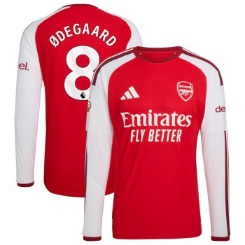 Men's ØDEGAARD #8 Arsenal Home Authentic Long Sleeve Jersey 2026/27
