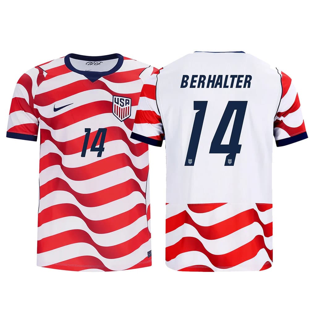 Kid's Sebastian Berhalter #14 USA Home Stadium Replica Jersey World Cup 2026