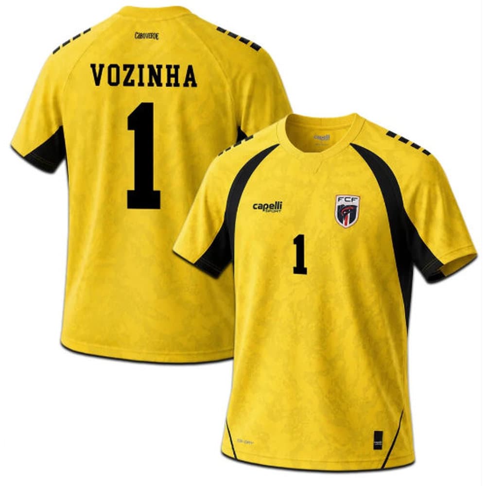 Men's Cape Verde #1 VOZINHA Goalkeeper Authentic Jersey World Cup 2026