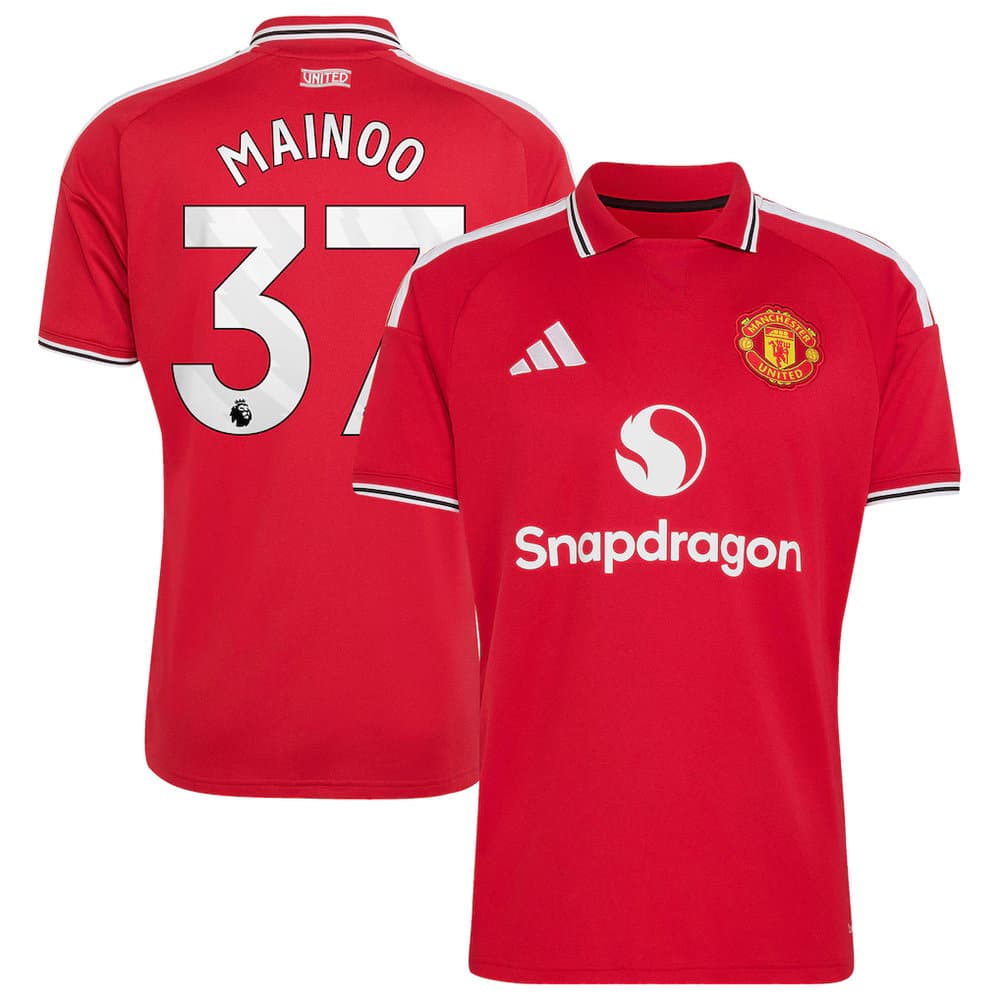 Men's MAINOO #37 Manchester United Home Replica Jersey 2026/27 Men's MAINOO #37 Manchester United Home Replica Jersey 2026/27
