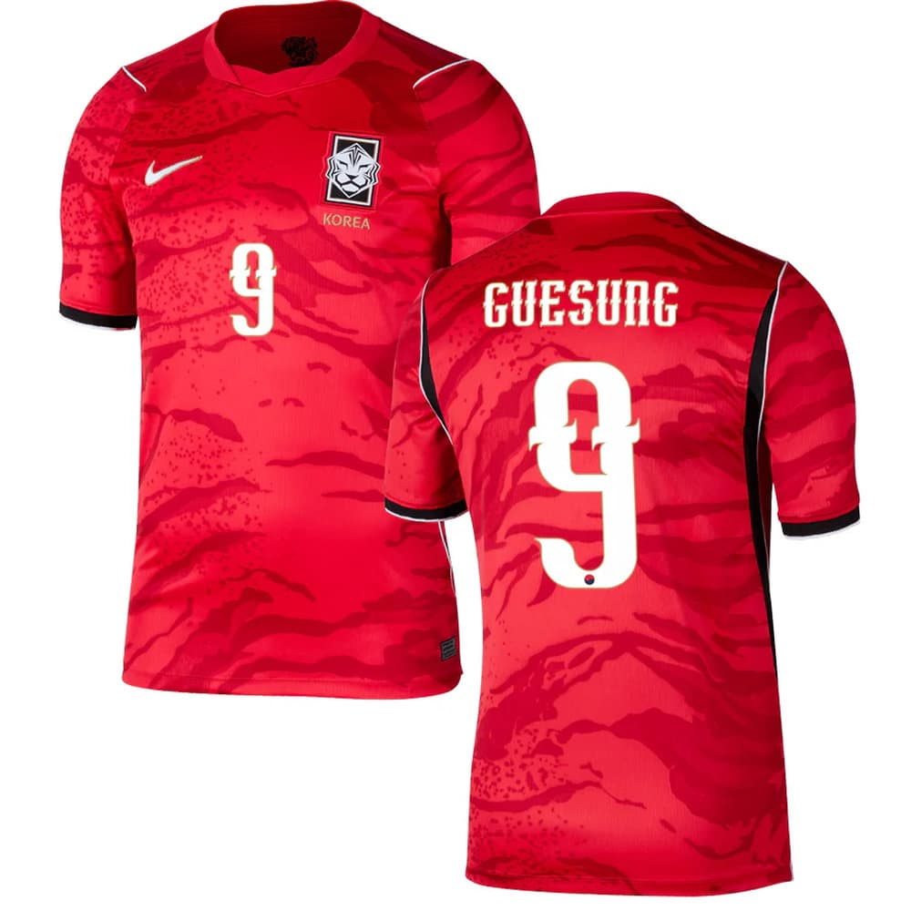 Men's GUESUNG #9 South Korea Home Replica Jersey World Cup 2026