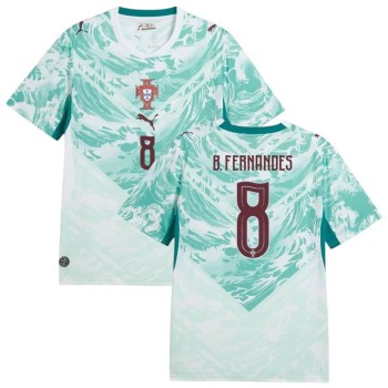 Men's B.FERNANDES #8 Portugal Away Replica Jersey World Cup 2026