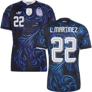 Kid's L.MARTÍNEZ #22 Argentina Away Replica Jersey World Cup 2026
