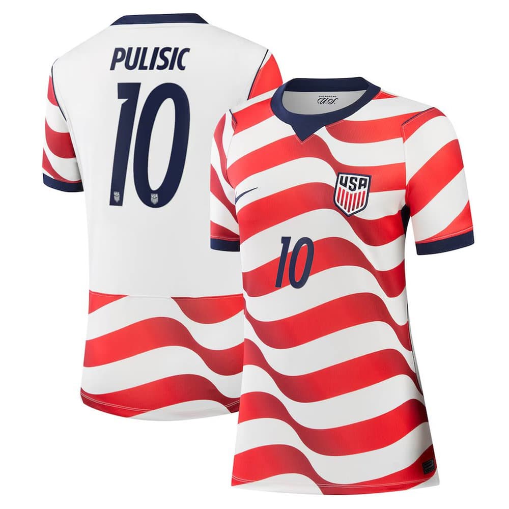 Women's Christian Pulisic #10 USA Home Stadium Replica Jersey World Cup 2026 Women's Christian Pulisic #10 USA Home Stadium Replica Jersey World Cup 2026