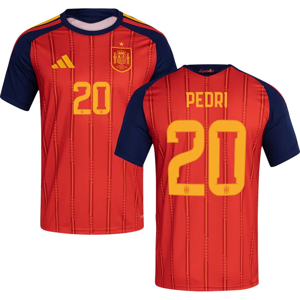 Kid's PEDRI #20 Spain Home Replica Jersey World Cup 2026
