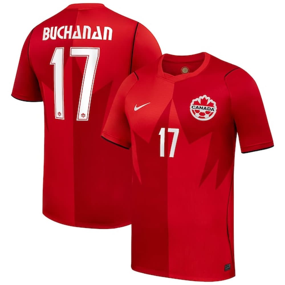 Men's Tajon Buchanan #17 Canada Home Stadium Replica Jersey World Cup 2026