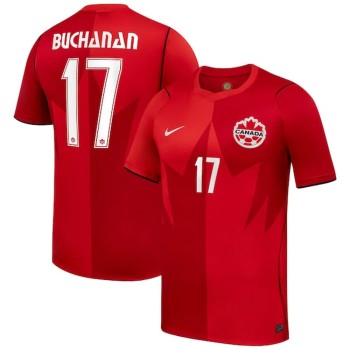 Men's Tajon Buchanan #17 Canada Home Stadium Replica Jersey World Cup 2026