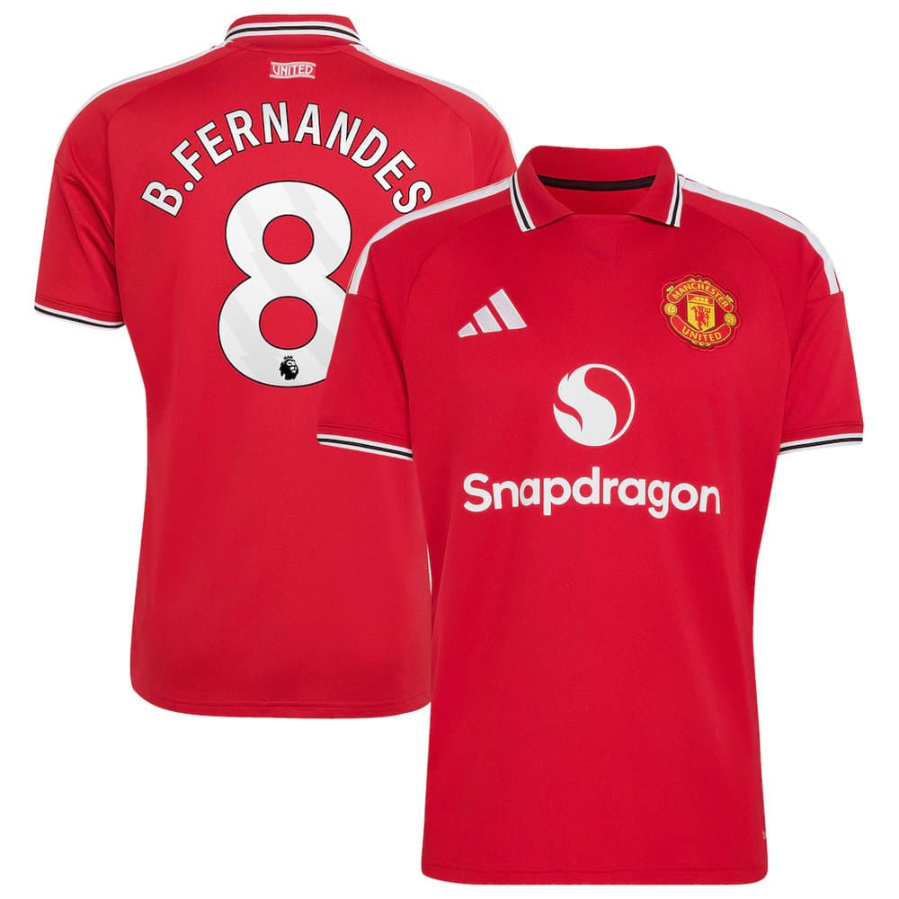Men's B.FERNANDES #8 Manchester United Home Replica Jersey 2026/27
