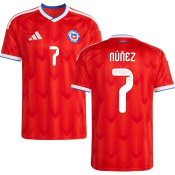 Men's NÚÑEZ #7 Chile Home Replica Jersey World Cup 2026 Men's NÚÑEZ #7 Chile Home Replica Jersey World Cup 2026