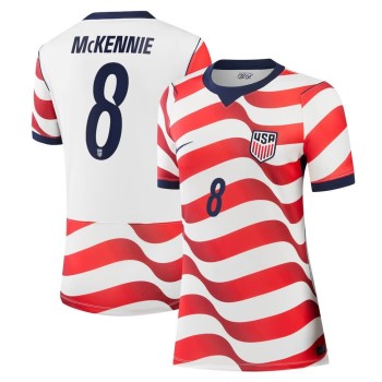 Women's Weston McKennie #8 USA Home Stadium Replica Jersey World Cup 2026 Women's Weston McKennie #8 USA Home Stadium Replica Jersey World Cup 2026