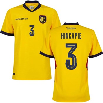 Men's HINCAPIE #3 Ecuador Home Replica Jersey World Cup 2026 Men's HINCAPIE #3 Ecuador Home Replica Jersey World Cup 2026