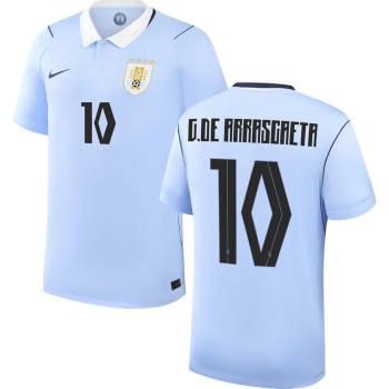 Men's G.DE ARRASCAETA #10 Uruguay Home Replica Jersey World Cup 2026 Men's G.DE ARRASCAETA #10 Uruguay Home Replica Jersey World Cup 2026