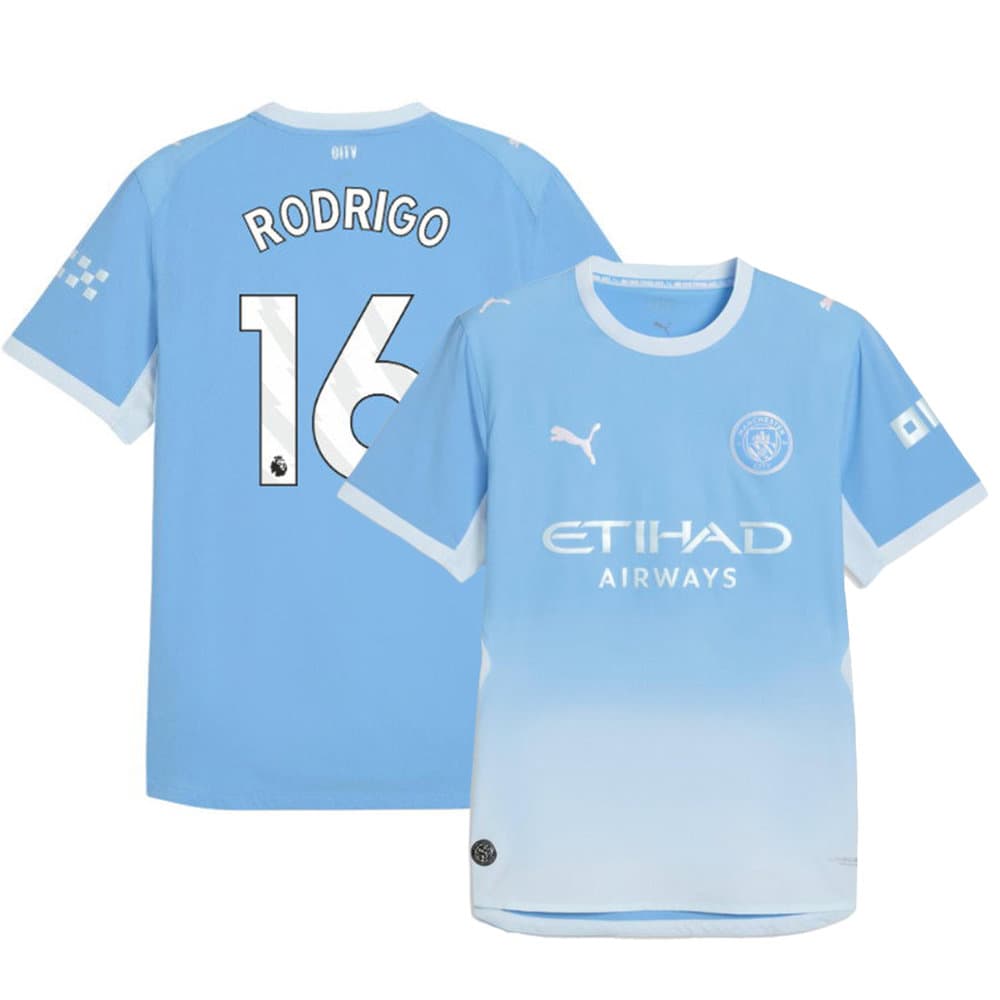 Kid's RODRIGO #16 Manchester City Home Authentic Jersey 2026/27 Kid's RODRIGO #16 Manchester City Home Authentic Jersey 2026/27