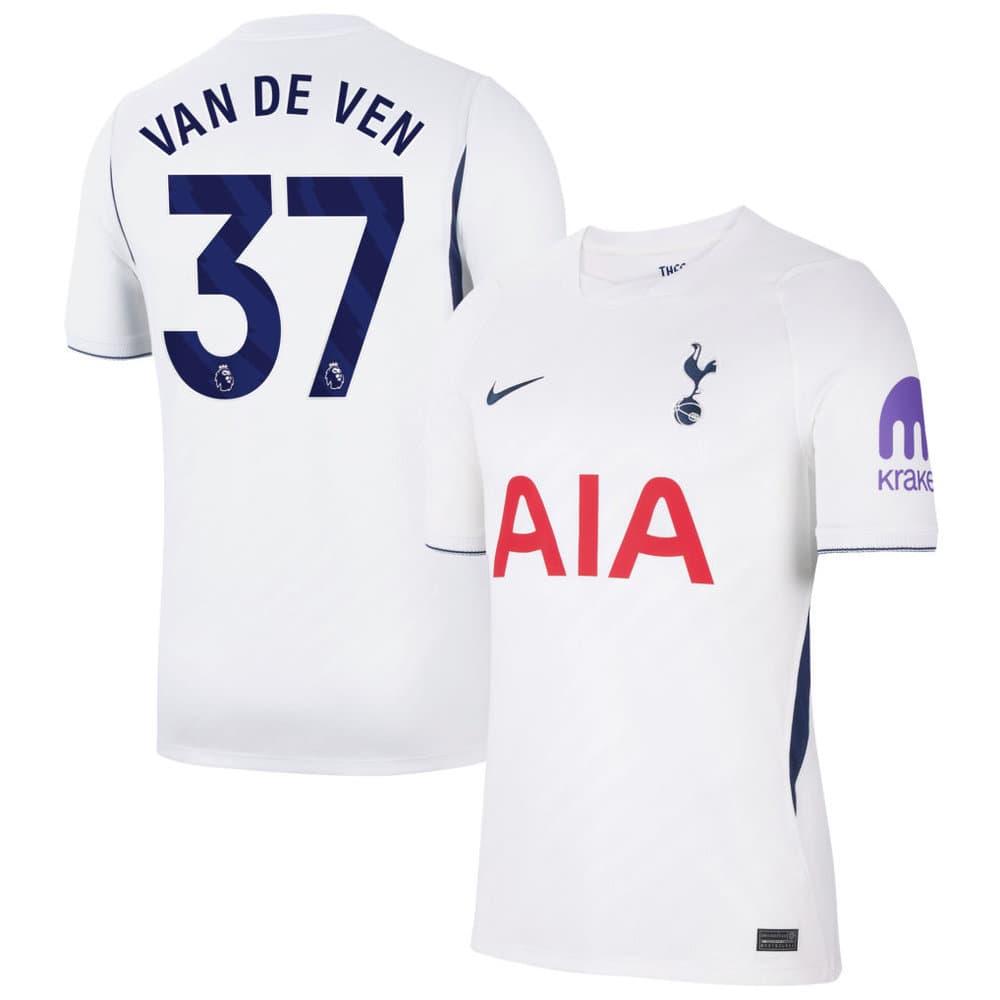Men's Micky van de Ven #37 Tottenham Hotspur Home Stadium Replica Jersey 2026/27 Men's Micky van de Ven #37 Tottenham Hotspur Home Stadium Replica Jersey 2026/27