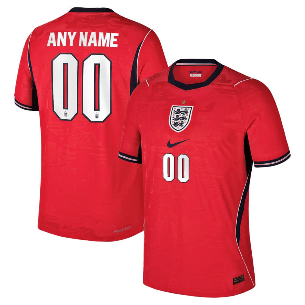 Men's England Away Match Authentic Custom Jersey World Cup 2026