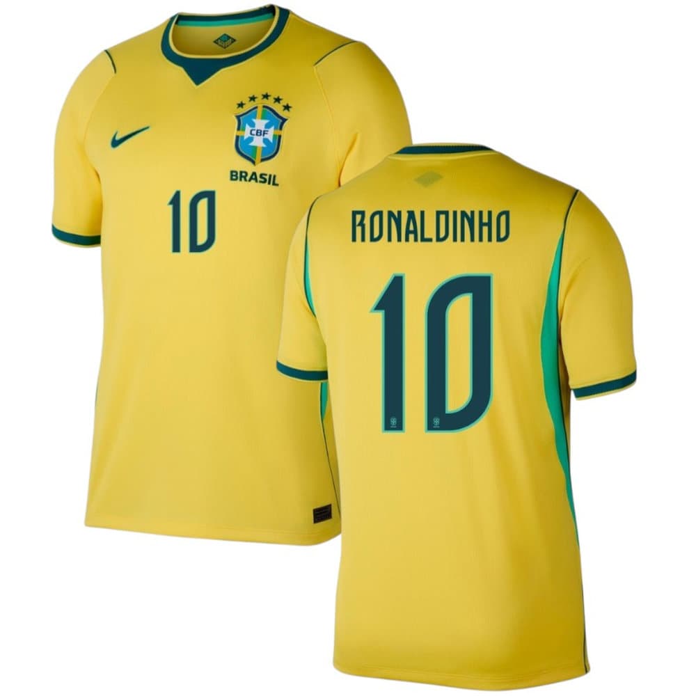 Men's Ronaldinho Gaúcho #10 Brazil Home Replica Jersey World Cup 2026 Men's Ronaldinho Gaúcho #10 Brazil Home Replica Jersey World Cup 2026