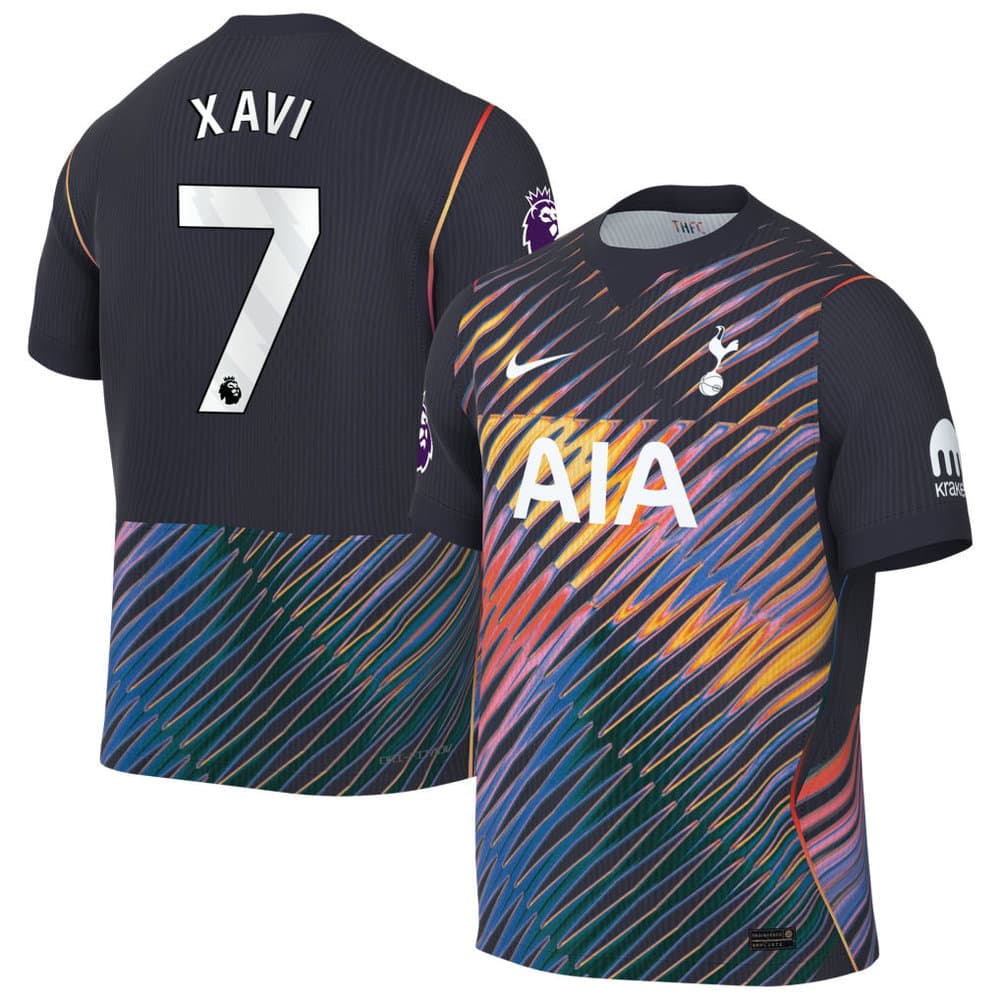 Kid's XAVI #7 Tottenham Hotspur Away Match Authentic Jersey 2026/27