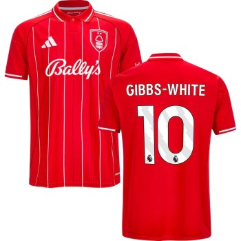 Men's GIBBS-WHITE #10 Nottingham Forest Home Replica Jersey 2025/26 Men's GIBBS-WHITE #10 Nottingham Forest Home Replica Jersey 2025/26