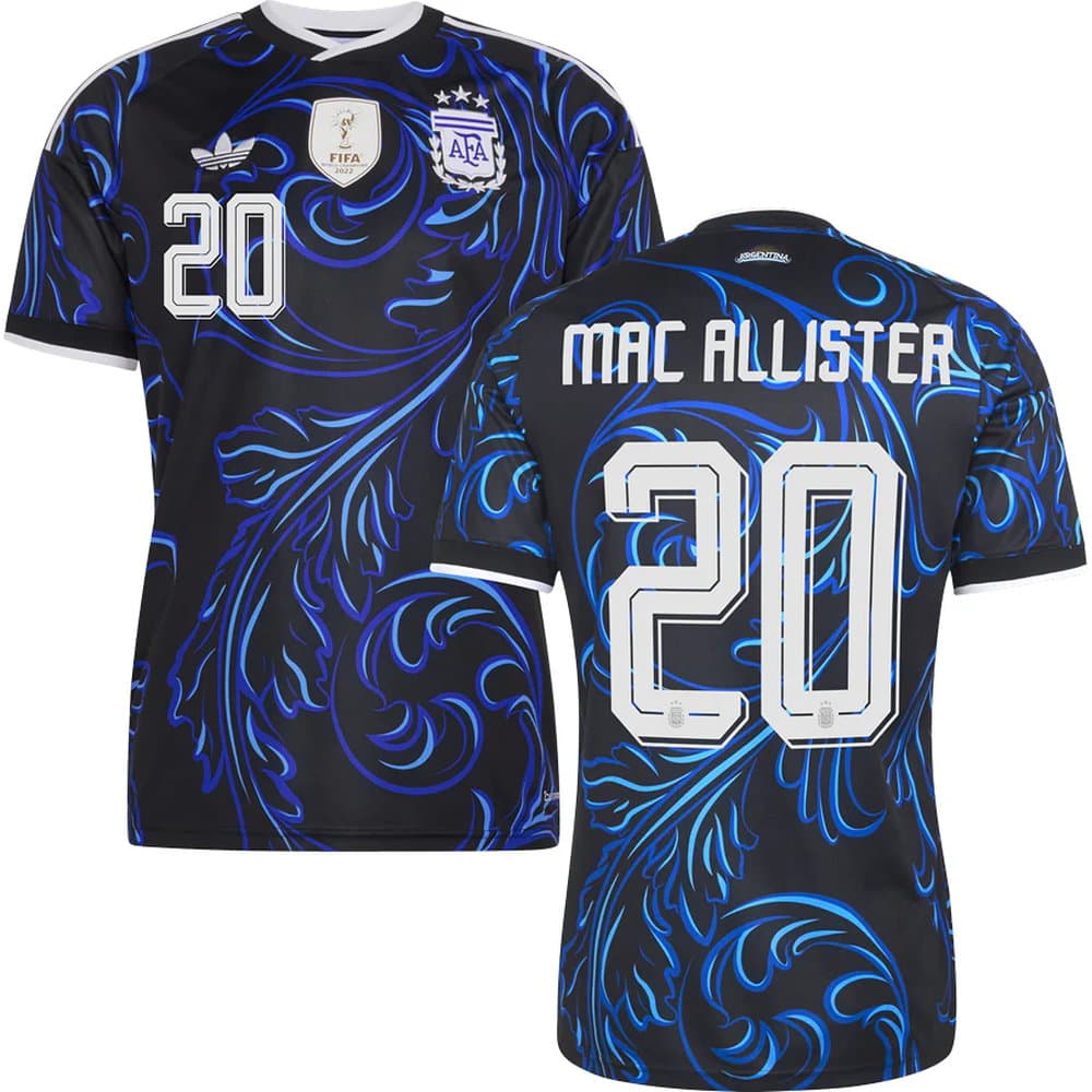 Kid's MAC ALLISTER #20 Argentina Away Replica Jersey World Cup 2026