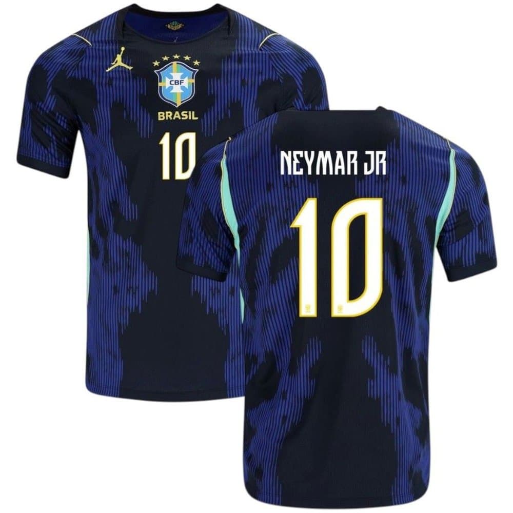 Men's Neymar Jr. #10 Brazil Away Replica Jersey World Cup 2026
