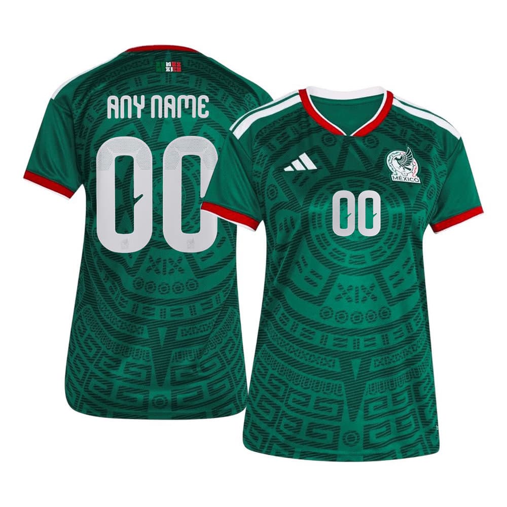 Women's Mexico Home Authentic Custom Jersey World Cup 2026 Women's Mexico Home Authentic Custom Jersey World Cup 2026