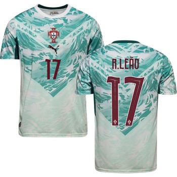 Kid's R.LEÃO #17 Portugal Away Replica Jersey World Cup 2026