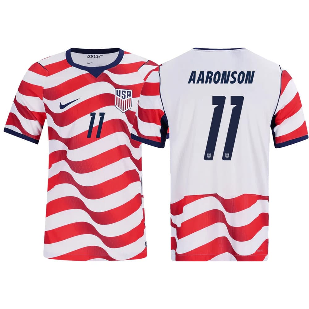Men's Brenden Aaronson #11 USA Home Match Authentic Jersey World Cup 2026 Men's Brenden Aaronson #11 USA Home Match Authentic Jersey World Cup 2026