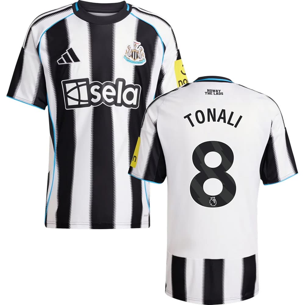 Kid's TONALI #8 Newcastle United Home Replica Jersey 2025/26