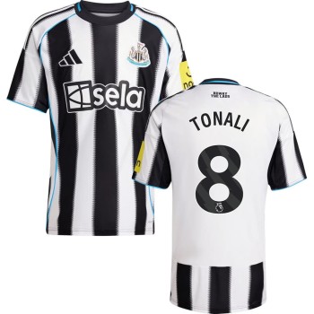 Kid's TONALI #8 Newcastle United Home Replica Jersey 2025/26