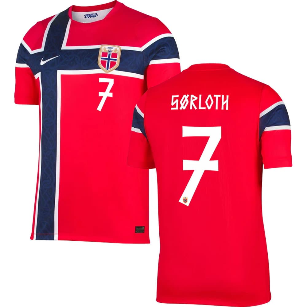 Kid's SØRLOTH #7 Norway Home Replica Jersey World Cup 2026