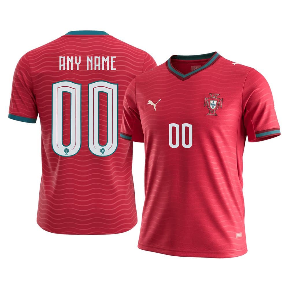 Kid's Portugal Home Replica Soccer Custom Jersey World Cup 2026