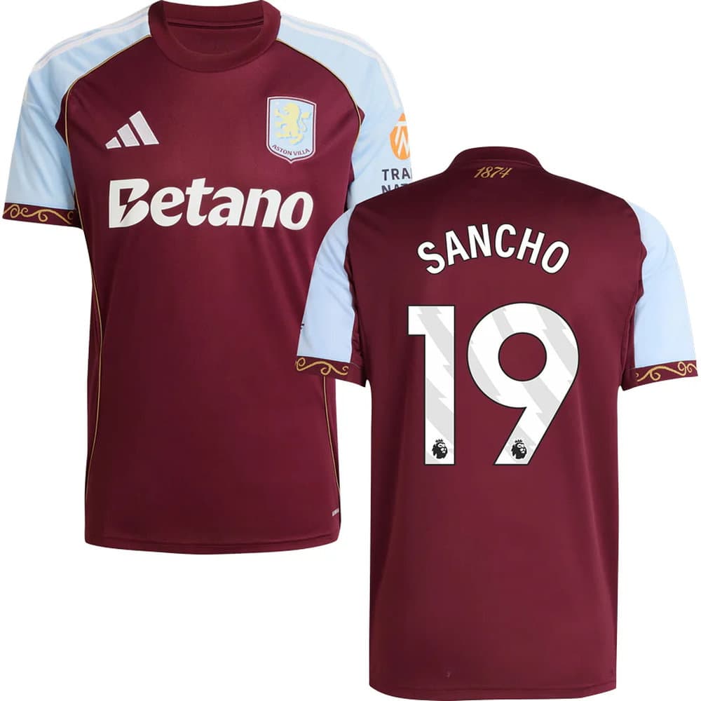 Kid's SANCHO #19 Aston Villa Home Replica Jersey 2025/26