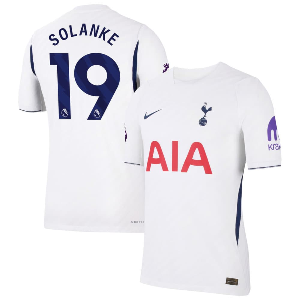 Men's SOLANKE #19 Tottenham Hotspur Home Match Authentic Jersey 2026/27