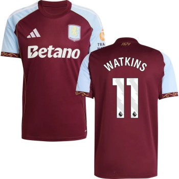Men's WATKINS #11 Aston Villa Home Replica Jersey 2025/26